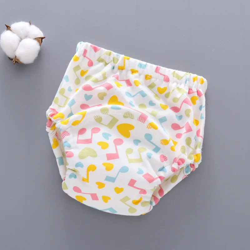 Calças de treinamento de algodão para bebê, 6 camadas, à prova d'água, reutilizáveis, calções infantis, roupa íntima, fraldas de pano, calcinhas, trocador de fraldas
