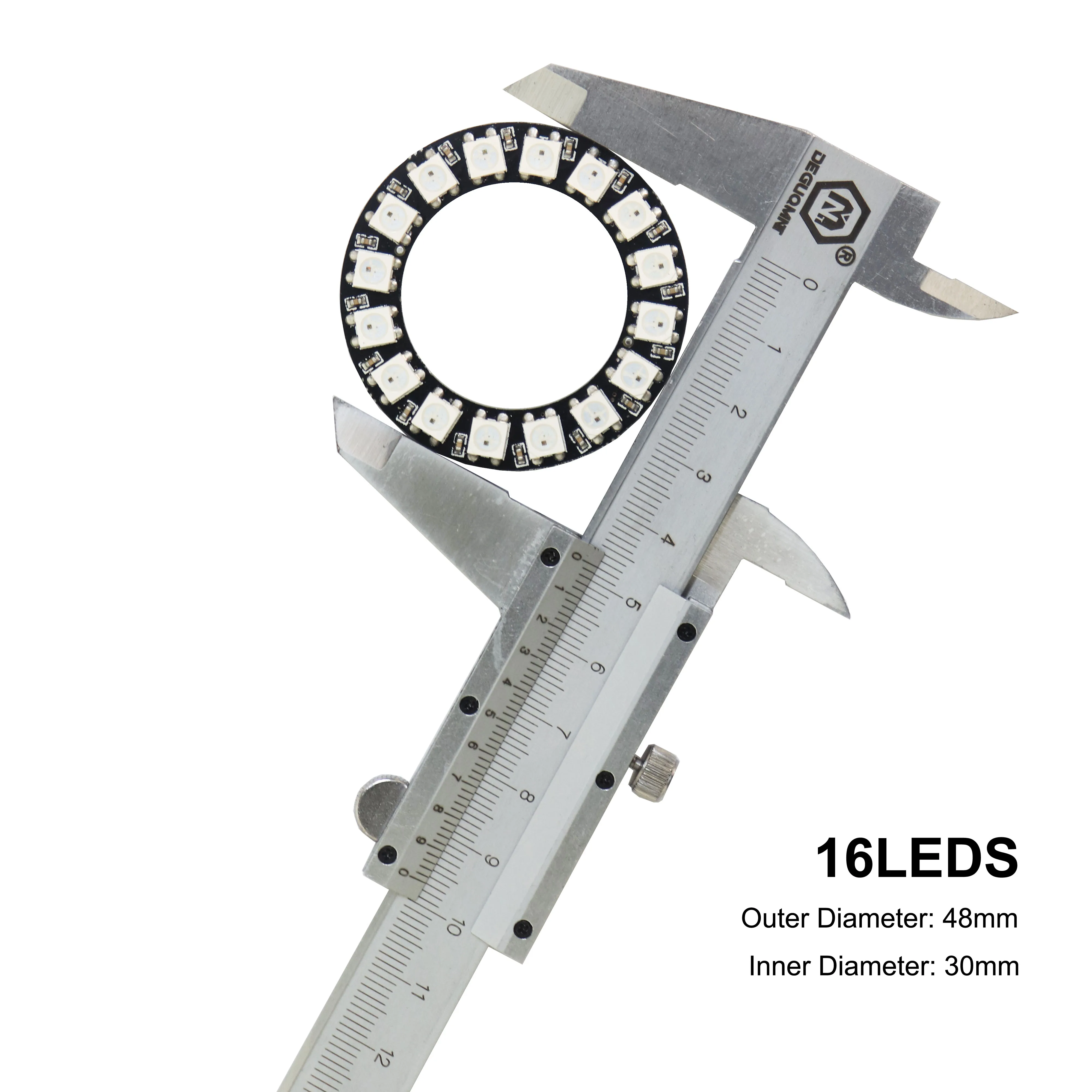 Anillo direccionable individualmente de píxeles LED WS2812B, 8/16/24/35/45Leds WS2812, módulos de luz LED circulares a todo Color integrados IC DC5V