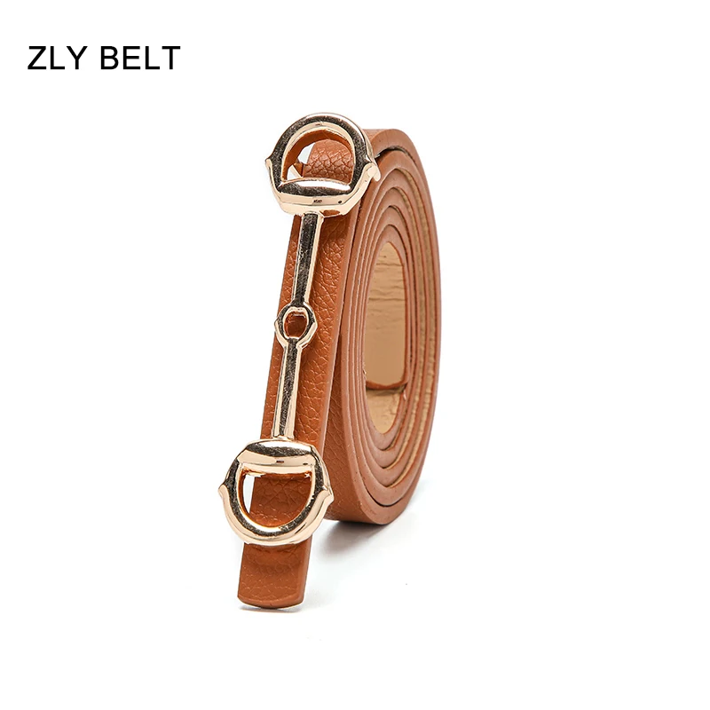 ZLY 2021 Mới Thời Trang Bằng Da PU Cho Nữ Chất Liệu Hợp Kim Hình Tròn Khóa Vòng Mỏng Thường Ngày Chính Thức Đa Năng Phong Cách Quần Jean Phù Hợp Với dây
