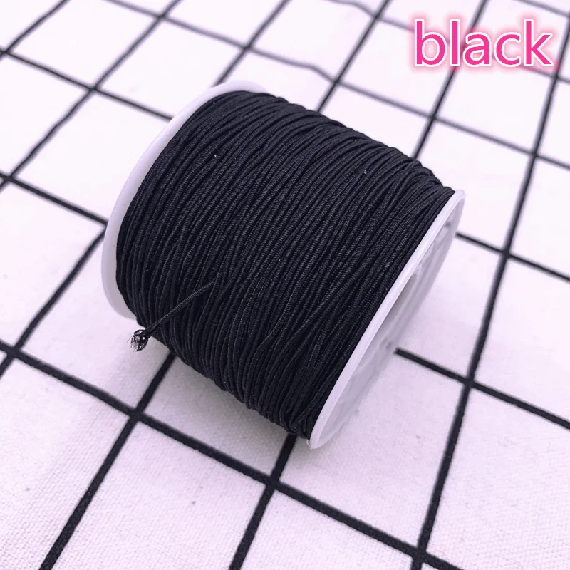 1,0mm 10 yardas/lote banda elástica redonda de alta elasticidad cordón elástico accesorios de costura Diy