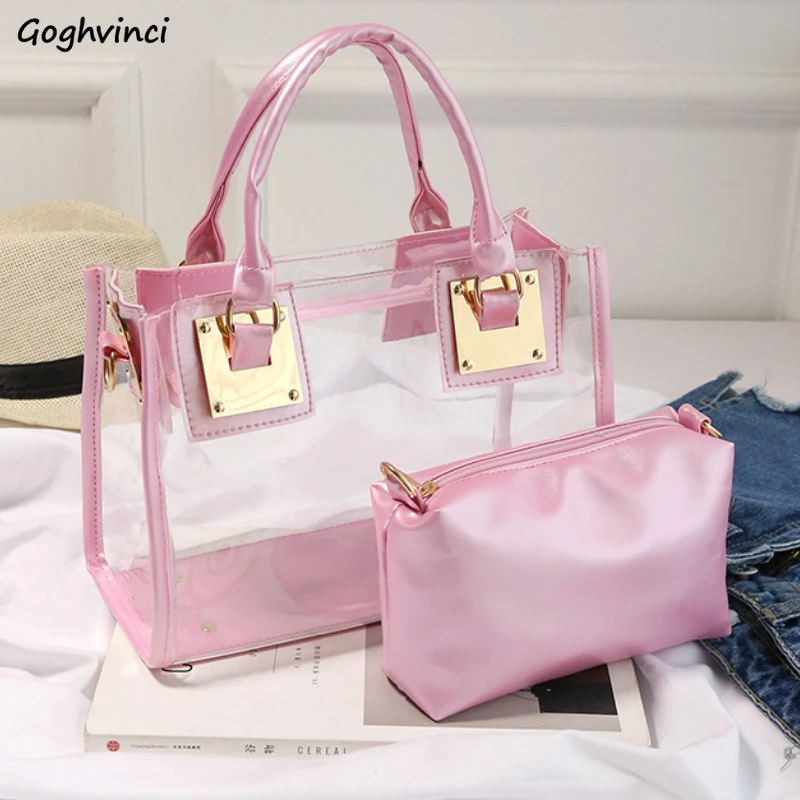 Transparente Taschen Frauen Unterarm Solide Geldbörse Verbund Tasche Schulter Sommer Straße Einkaufen Einfache Frauen Reisen Ulzzang Mode
