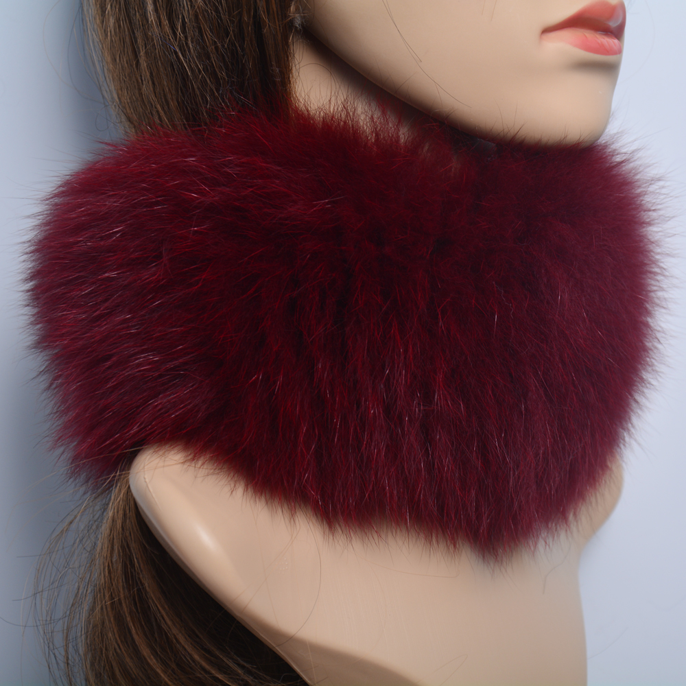 2025 marca feminina cachecol de pele de raposa real meninas quente macio malha bom elástico real pele de raposa bandana natural anel de pele de raposa cachecóis