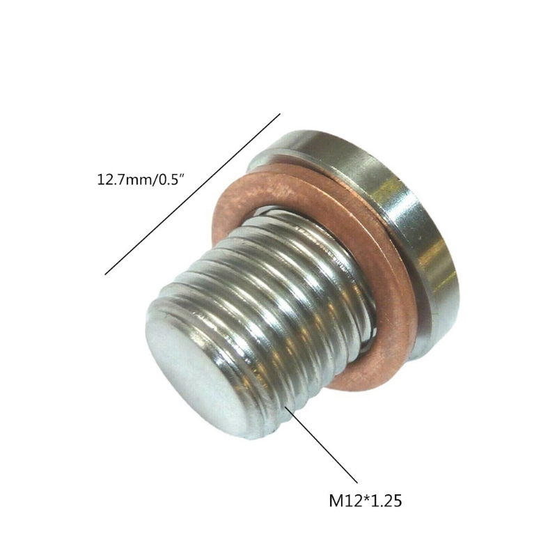 O2 Sensor Auspuff Cap Edelstahl M12x 1,25 Sauerstoff Breitband Bung Stecker Hex Kopf Geeignet für Universal Motorrad Auto
