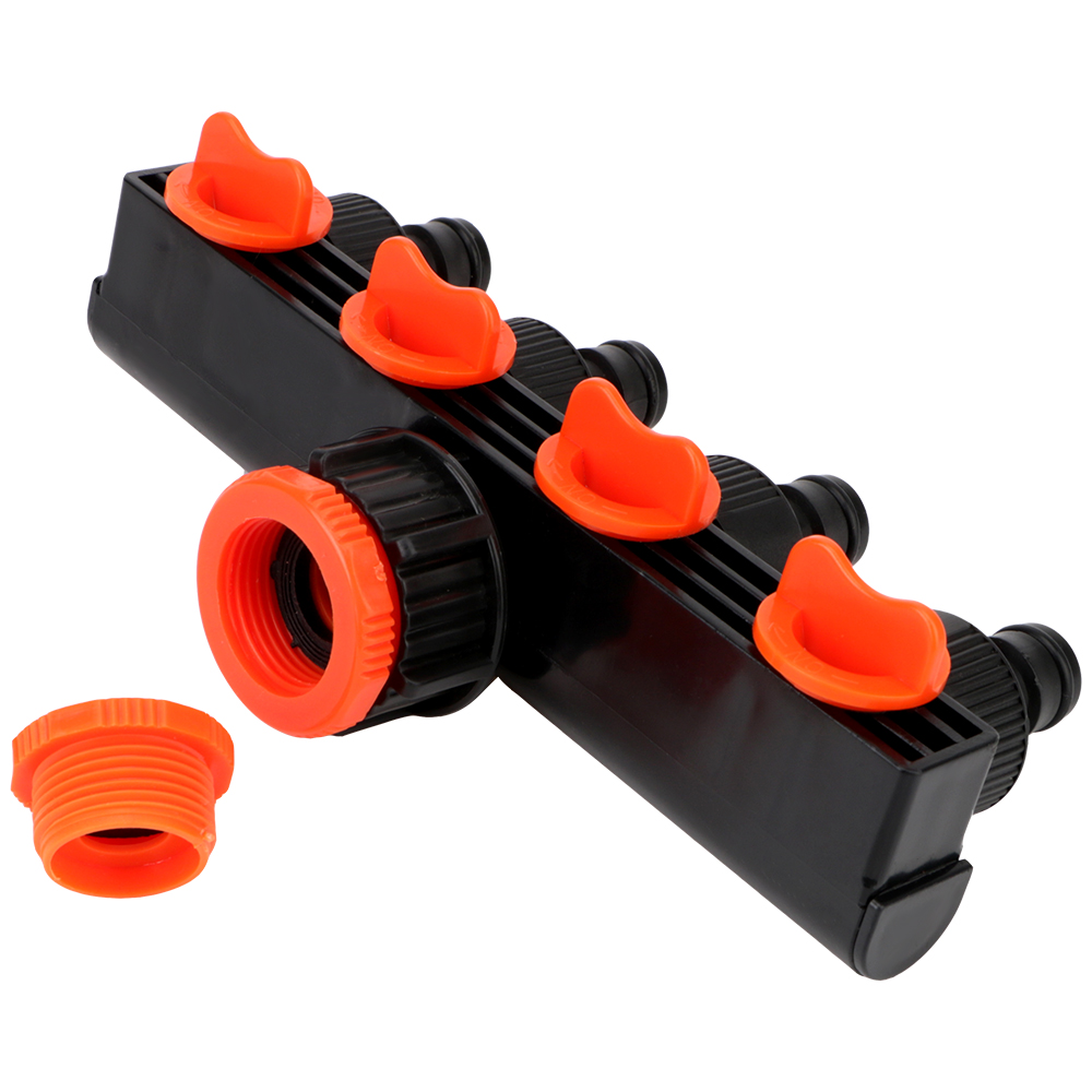 Valve Splitter 3/4" Watering Connector Distributor 4 Way Hose Splitters For Water Pipe Hose Pipe Tap Connectors