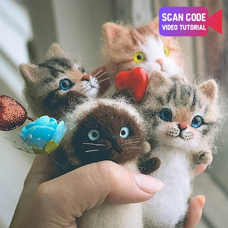 Dễ Thương Và Thú Vị Đồ Chơi Thủ Công Tự Làm Len Nỉ Mèo Thần Chưa Hoàn Thành Sang Trọng Búp Bê Chọc Âm Nhạc Đồ Chơi Quà Tặng Không Xong sản Phẩm