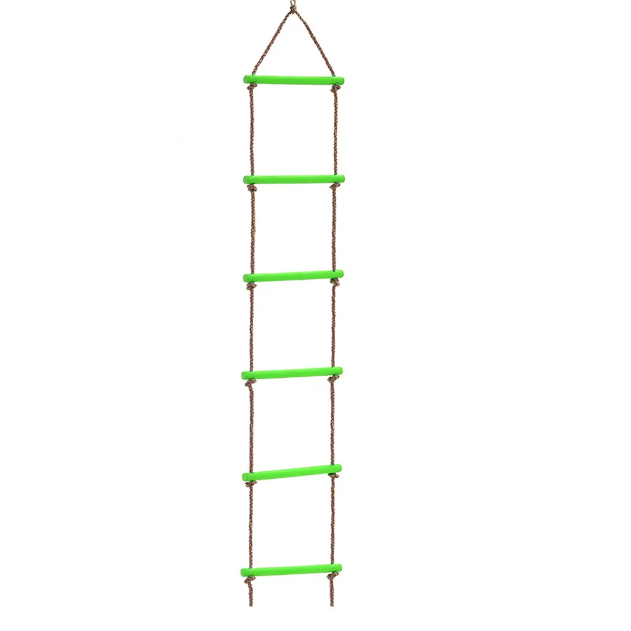 ไม้เชือกบันไดเด็กฟิตเนสของเล่น Multi Rungs เกมปีนเขาของเล่นกลางแจ้งการฝึกอบรมกิจกรรมปลอดภัยกีฬาเชือก Swing หมุนโรตารี่