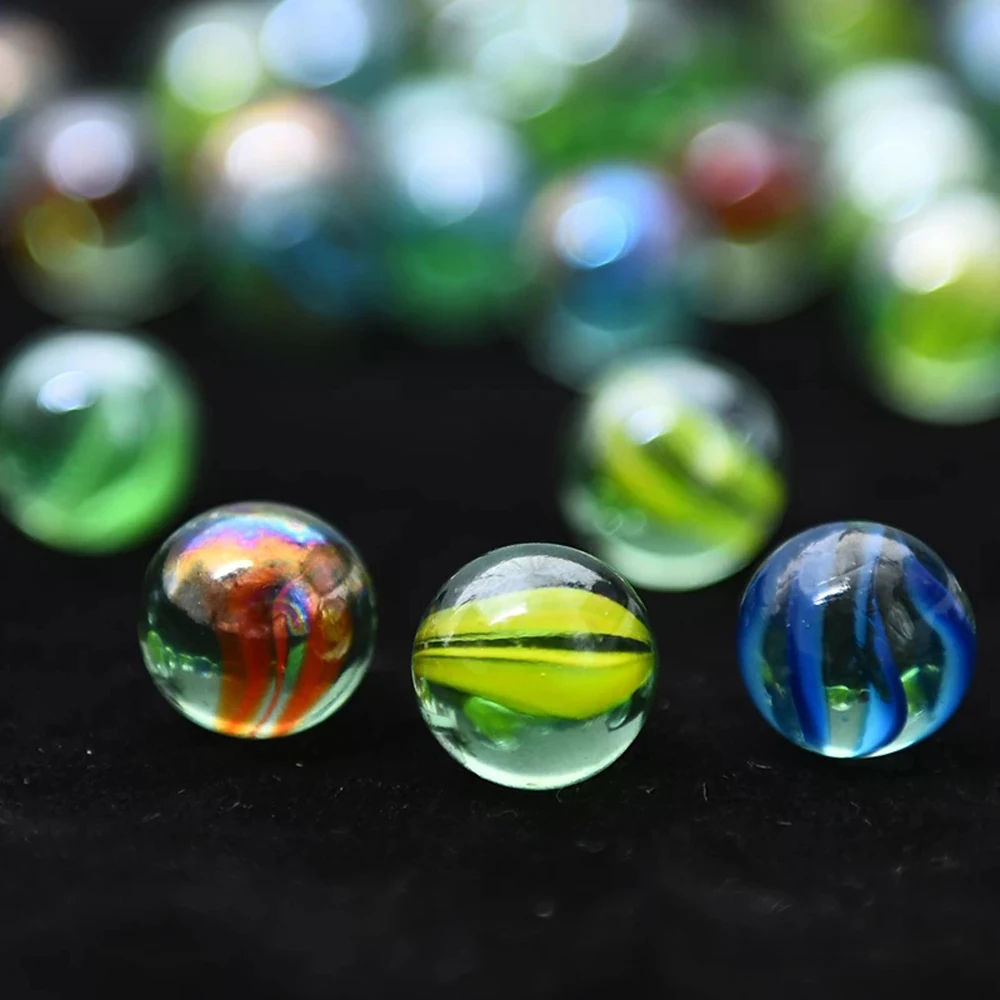 Bolas de cristal de colores para niños, juego de carrera de mármol, juguete solitario de mármol, relleno de jarrón y amp, decoración del hogar, Canicas, 14mm, 10 unidades