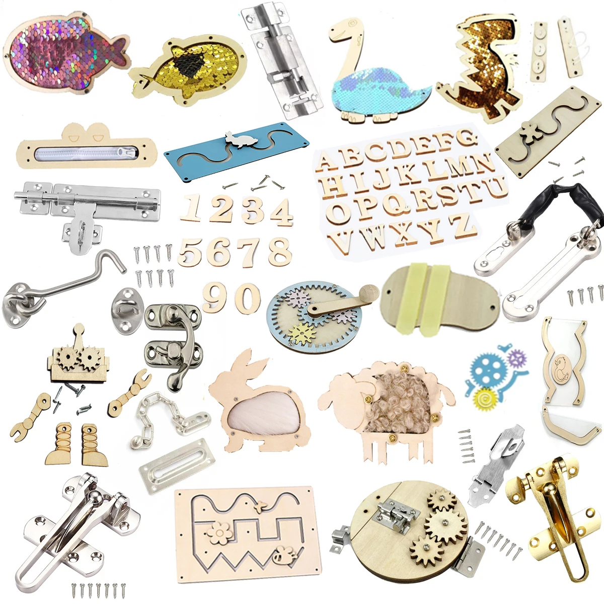 Trẻ Em Bận Rộn Ban DIY Đồ Chơi Cơ Bản Cuộc Sống Kỹ Năng Đào Tạo Giáo Dục Montessori Khóa Nhận Thức Hoạt Động Phụ Kiện Cho Chất Liệu Học Tập