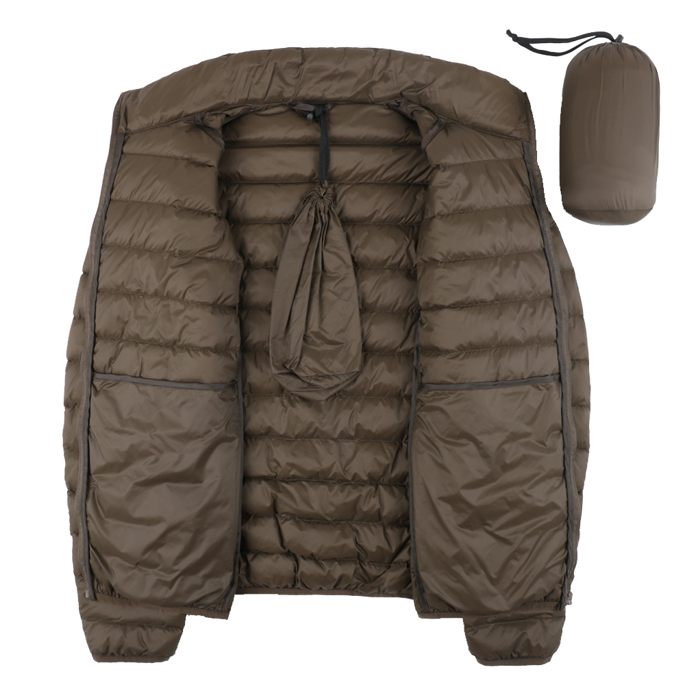 Matt ผ้าฤดูหนาวของผู้ชาย ULTRA LIGHT ลงเสื้อแจ็คเก็ตผู้ชาย Windbreaker แจ็คเก็ตขน Man น้ำหนักเบาแบบพกพา WARM Coat