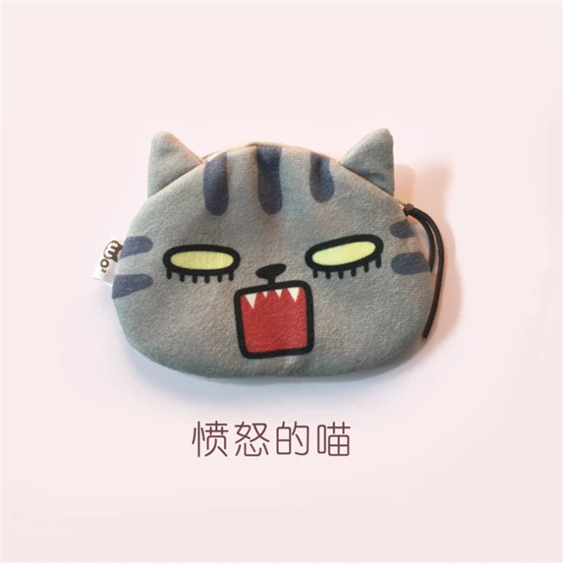 Mèo Hoạt Hình Đồng Xu Ví Nữ Ví Nhỏ Động Vật Dễ Thương Đựng Thẻ Khóa Túi Túi Tiền Cho Bé Gái Nữ Ví Trẻ Em trẻ Em