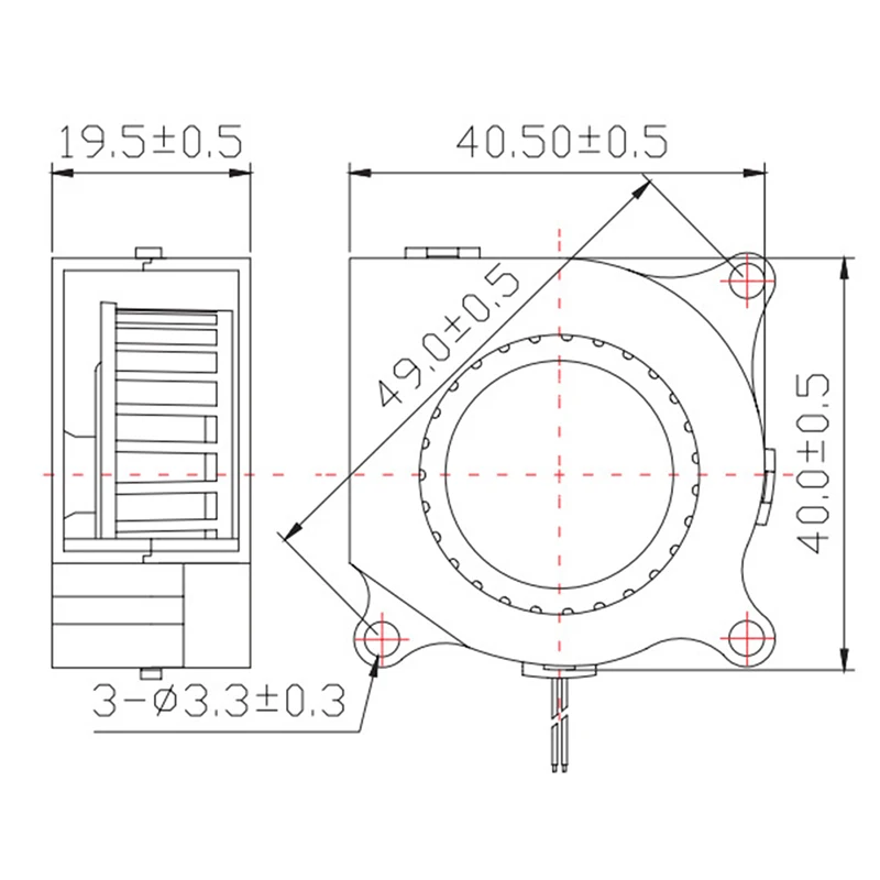 4020/5015เครื่องเป่าลมพัดลมระบายความร้อน12V/24V 2Pin XH2.54 Terminal สำหรับ3D เครื่องพิมพ์