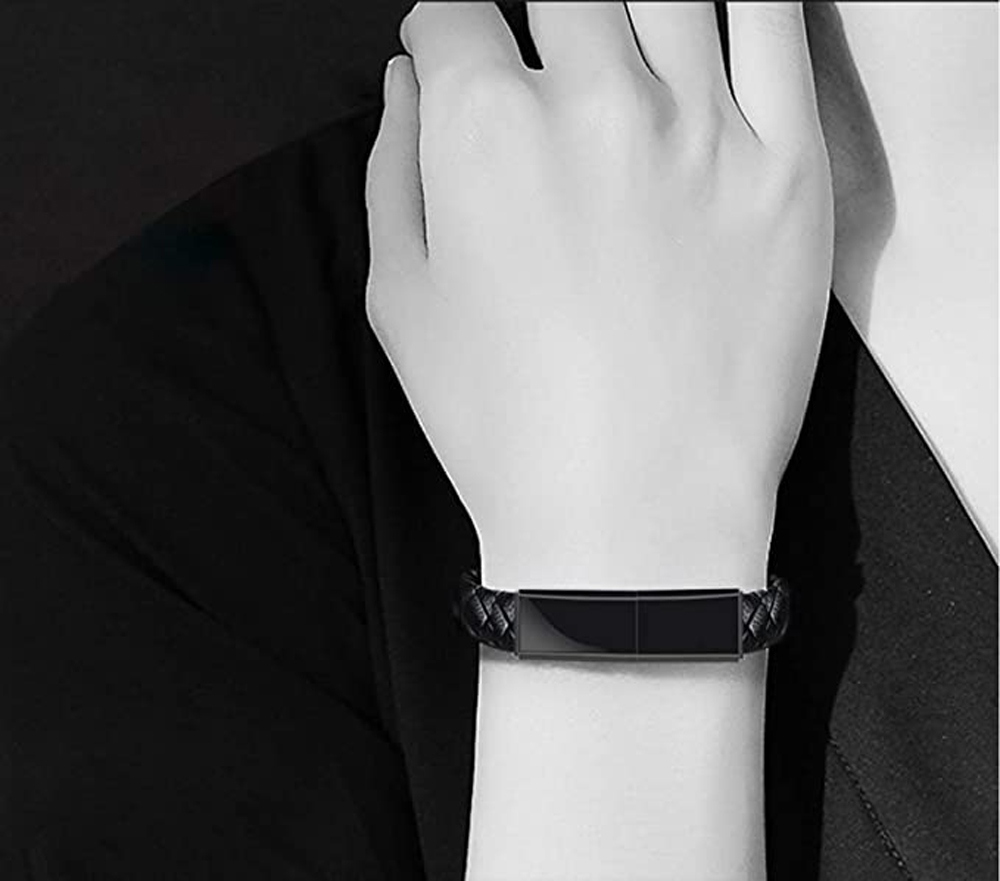 ILEPO pulsera Cable de carga USB al aire libre portátil de cuero Mini Micro USB C cargador Cable de datos para iPhone Samsung HUAWEI Xiaomi