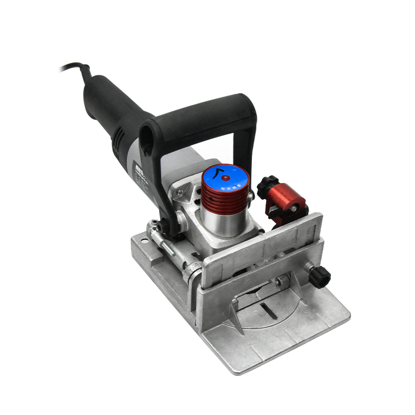 Máquina ranuradora portátil de 3 ranuras con orificio oblicuo LMN-01, conector para muebles, unión de galletas de madera, máquina de espigado para carpintería, 220V