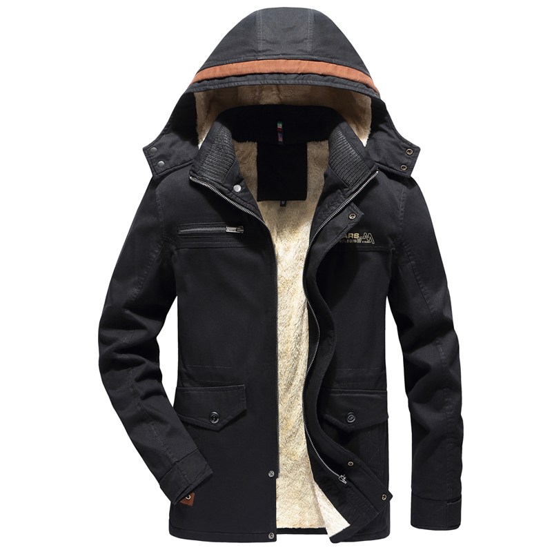 Jaket Mantel Musim Dingin Terbaru Jaket Tahan Angin Tebal Bertudung Pria Jaket Katun Kualitas Tinggi Jaket Militer Pria Hijau Tentara Khaki