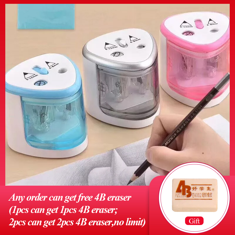 TENWIN 8004 Đôi Lỗ Điện Gọt Bút Chì Nhà Trường Văn Phòng Của Gọt Bút Chì Học Sinh Đồ Dùng Văn Phòng Phẩm