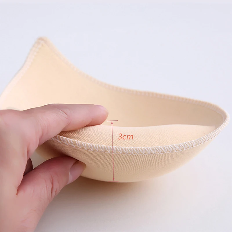2-1 คู่ฟองน้ํา Bra Pads ชุดบิกินี่หน้าอกถ้วย Push Up ใส่แผ่นโฟมสําหรับผู้หญิงชุดว่ายน้ํา Padding ถอดได้ Enhancer อุปกรณ์เสริม
