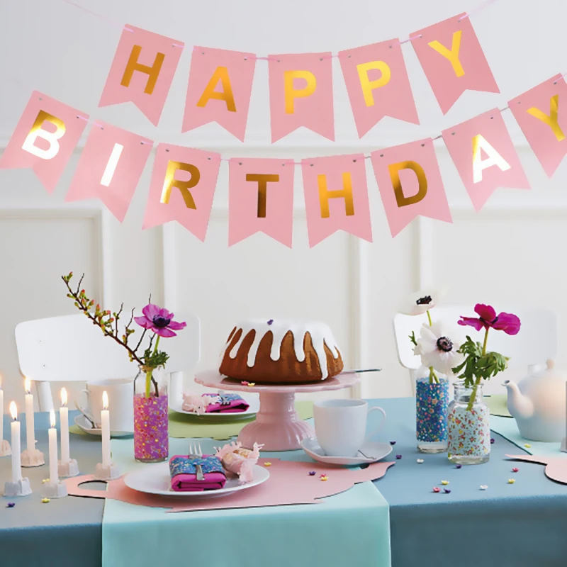 Mới Banner Happy Birthday Bunting Đảng Cờ Trang Trí Trẻ Em Trang Trí Trẻ Em Vật Trang Trí Cho Bé Nhiều Màu Bé Gái Bé Trai Parti Tiếp Liệu