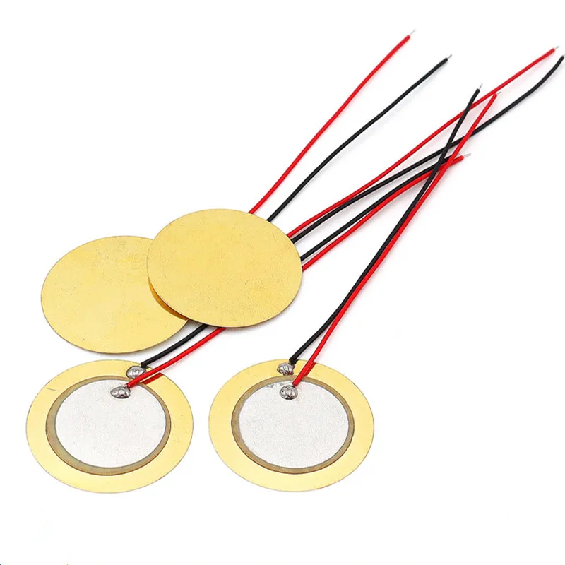 Disco de tambor piezoeléctrico con gatillo, Sensor de sonda de hoja de cobre de cerámica, Buzze DIY, 25MM, 10 piezas