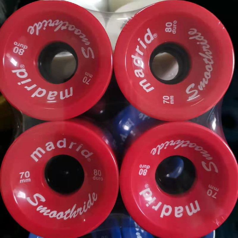 4 pièces 70mm 51mm 80 dur Longboard roue pour 70mm Skateboard pneu 80A Durable élastique PU Ruedas pour route rue Skate Board Rodas