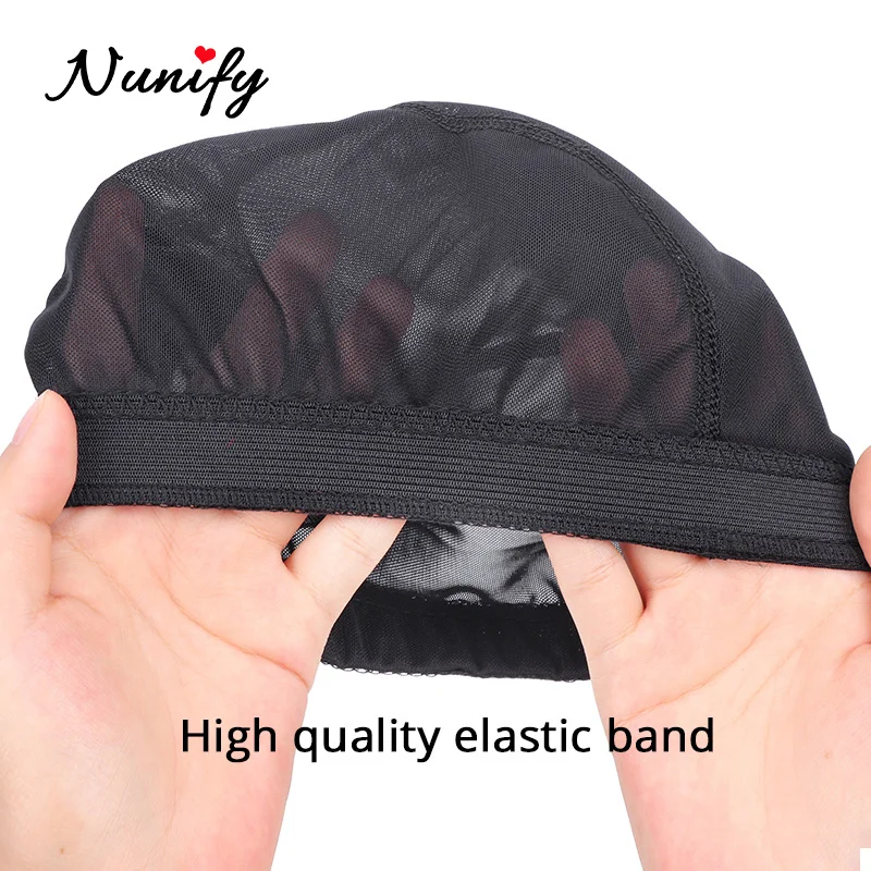 Nunify-Malla de pelo sin pegamento, forro de peluca barata, gorras para hacer pelucas, malla de Spandex, cúpula elástica, 6 uds.