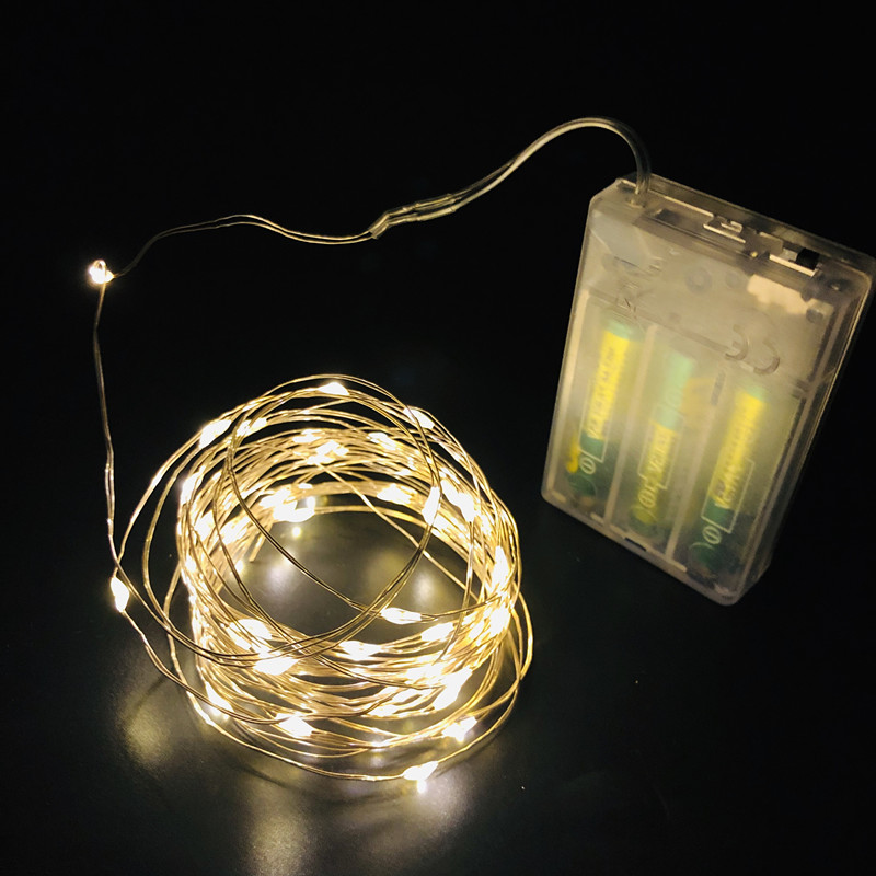New 2M 3M 5M 10M Copper Wire LED String lights Holiday lighting Fairy Garland For Christmas Tree Wedding Party Decoration