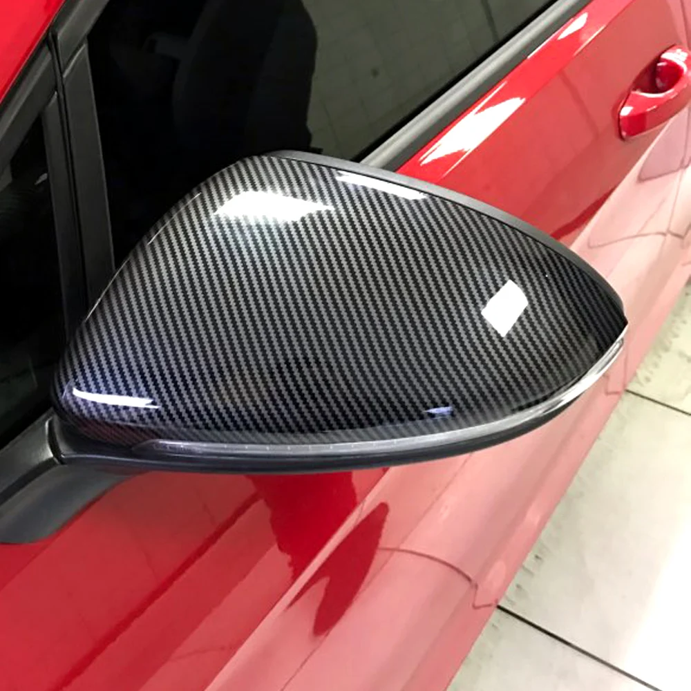 2 шт. крышки боковых зеркал заднего вида из углеродного волокна для Volkswagen VW Golf MK7 7.5 GTI 7 Golf 7 R Touran L GTD GTE E-GOLF