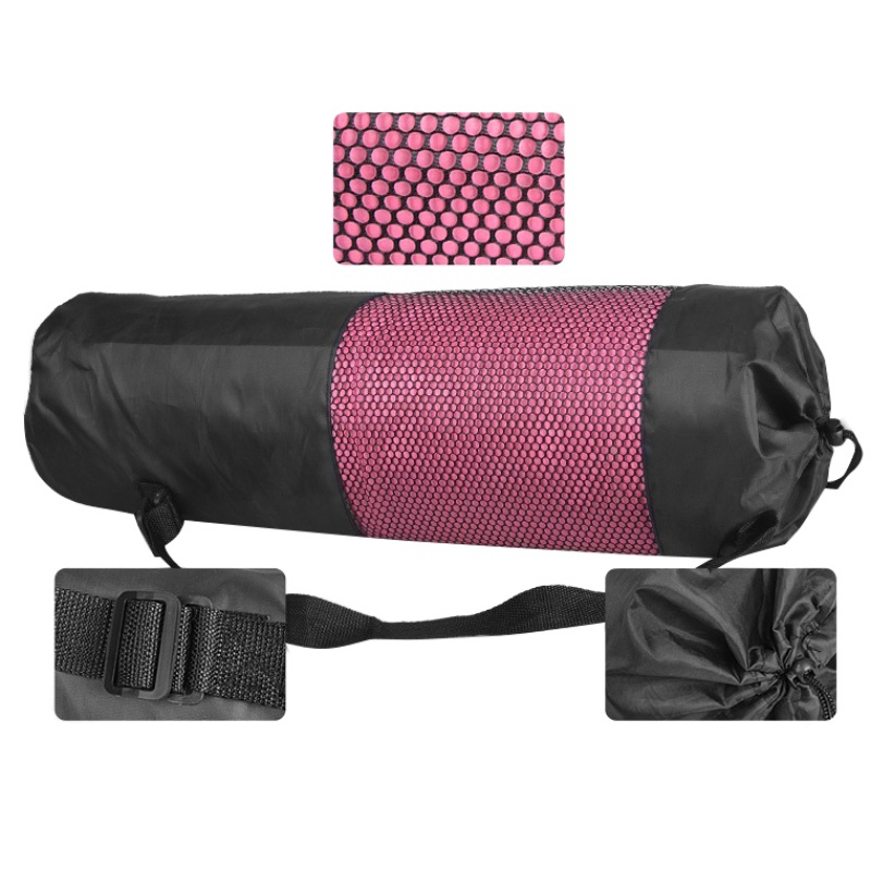 Bolsa portátil para esterilla de Yoga, accesorio de nailon para Pilates, herramienta deportiva de malla, correa ajustable, suministro de manchas