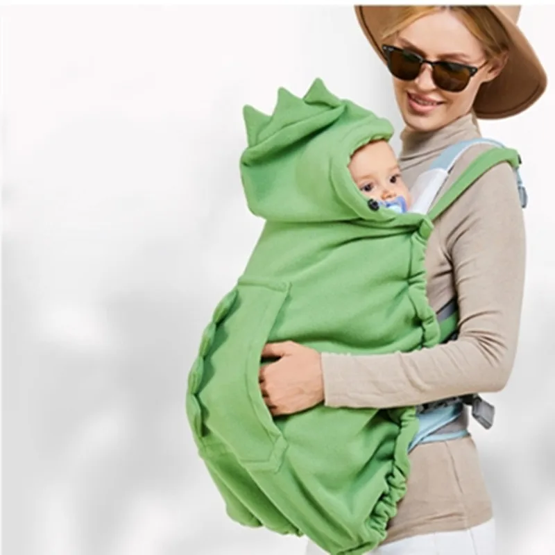 Funda multifuncional para portabebés con capucha, capa de dibujos animados, a prueba de viento, gruesa, para cochecito de bebé recién nacido, mochilas envolventes