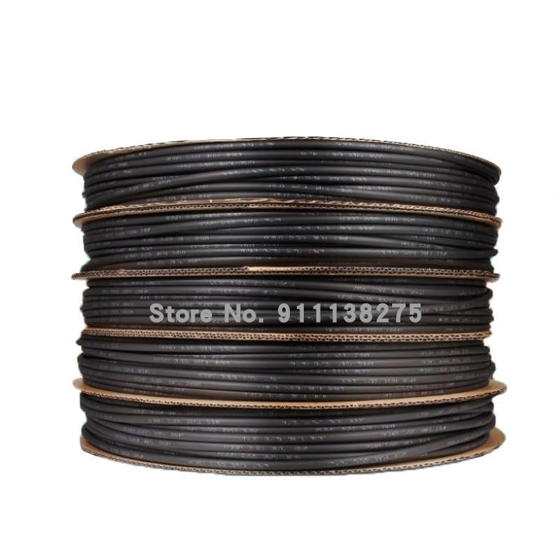 5 METER/PARTIJ 2:1 ZWART 1mm 1.5mm 2mm 2.5mm 3mm 3.5mm 4mm 5mm 6mm 8mm 10mm Krimpkous Buis