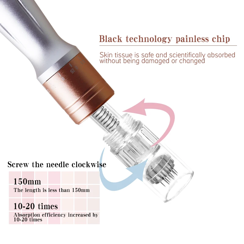 ダーマローリングペンulitma A1-W mym microneedlingマイクロネジポート針カートリッジデバイス電気スタンプダーマツールワイヤレス
