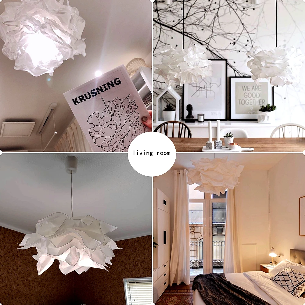43 ซม.ศิลปะ DIY Cloud โคมไฟดอกไม้โคมไฟเพดานโคมไฟตกแต่งโคมระย้าจี้สําหรับห้องนั่งเล่นห้องนอนบาร์ใช้