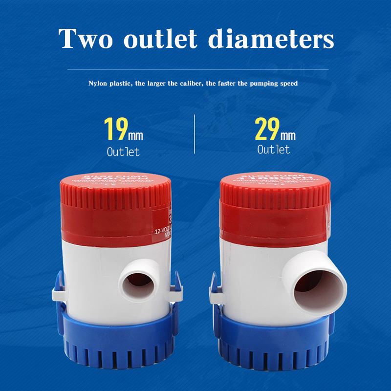 Mini bomba de água elétrica submersível, 12V 24V, 1100GPH 750GPH 500GPH, Uso em Casas de Motor para Avião Barco