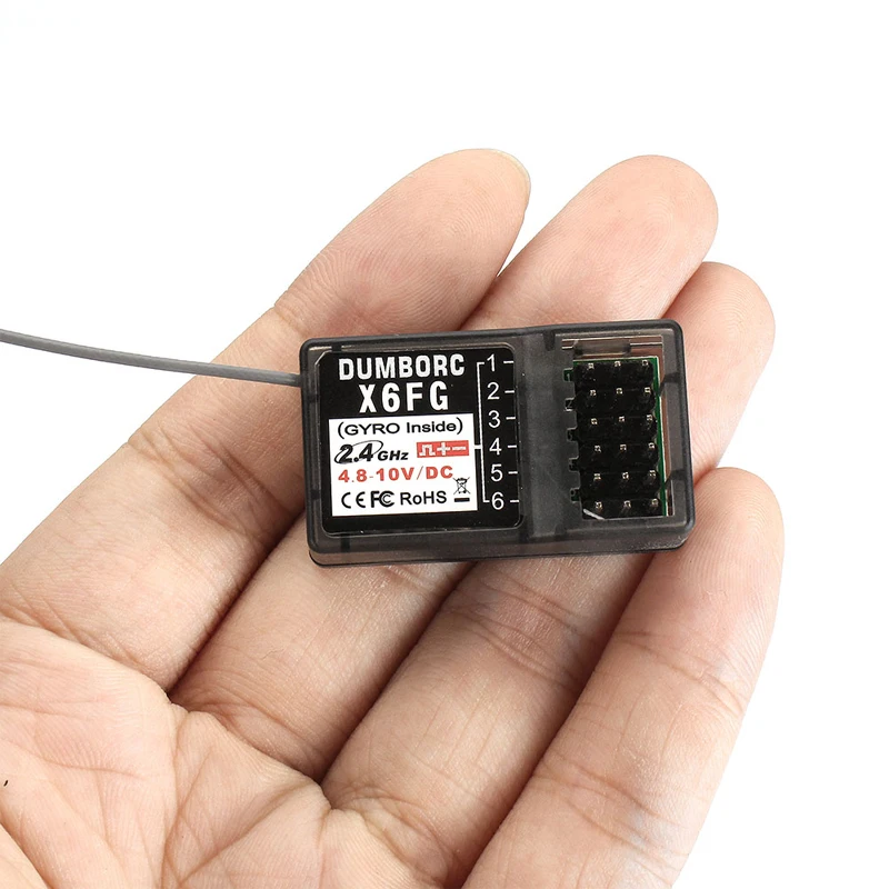 RC Servo DUMBORC X6F/X6FG/X6DC/X6DCG 2.4G 6CH Receptor de sistema de controle de rádio para X4 X5 X6 X6P Transmissor RC Car Boat