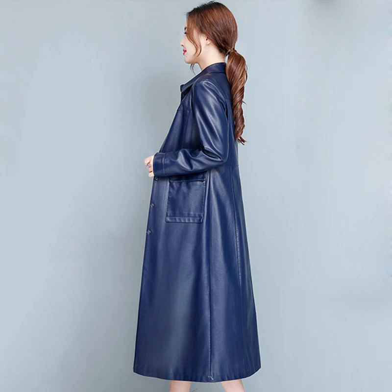Neu Lederjacke Herbst Winter 2023 Mode Warm Abnehmbarer Pelzkragen Plus Baumwollfutter Dick Schmaler Mantel aus Schafsleder