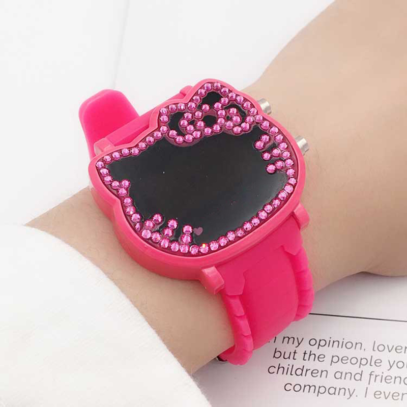 UTHAI CQ133 Kinder Kinder Studenten LED Digital Diamond Cartoon Cute Girl Junior High School Elektronische Uhr