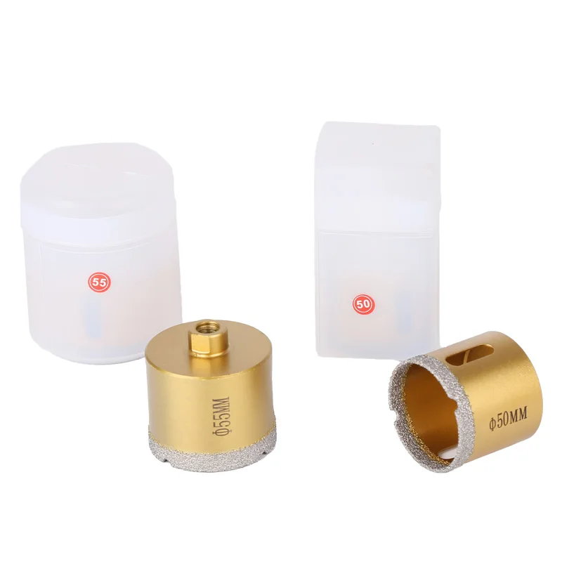 M10 Chỉ Hút Chân Không Chia Lửa Bằng Đồng Nguyên Khô Kim Cương Lõi Khoan Khoan Gạch Men Lỗ Cưa Đá Cẩm Thạch Đông Ninh Tiết Độ Sứ Gạch Bộ Mũi Khoan dụng Cụ