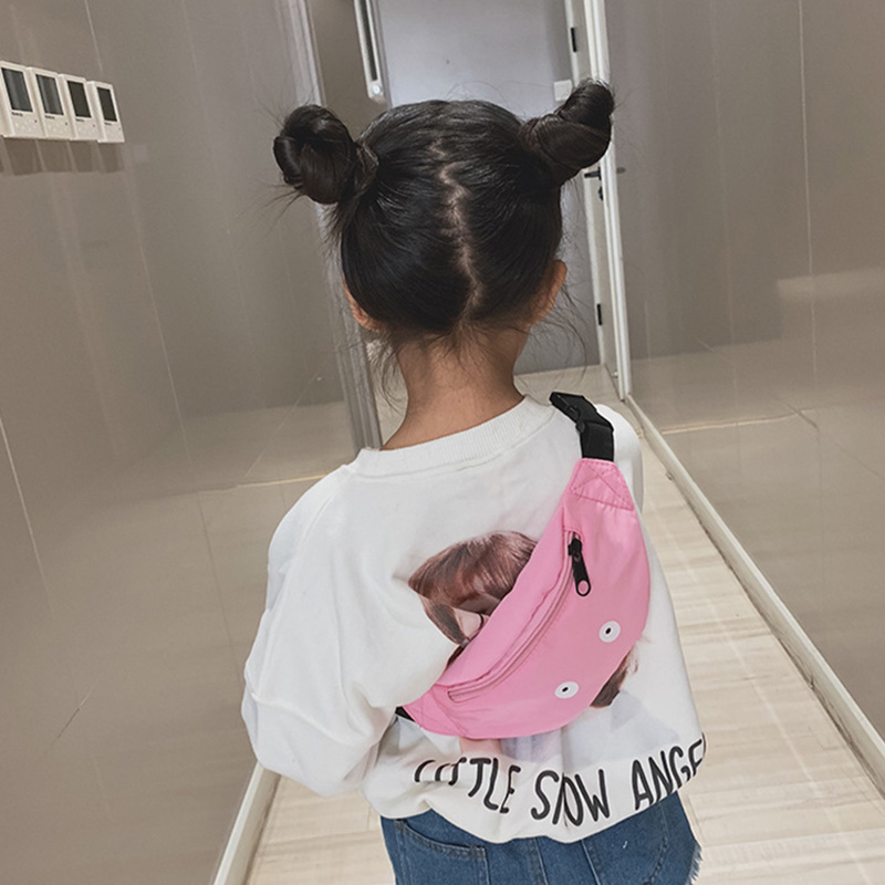 Pacote de cintura infantil, bolsa de peito com olhos fofos, bolsa de cinto ajustável para meninos e meninas