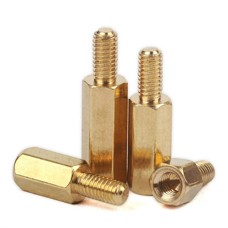 10 Cái/lốc M2 M2.5 M3 M4 M5 Lục Giác Bằng Đồng Khoảng Cách Ốc Vít Ren Trụ Cột PCB Máy Tính Bo Mạch Chủ Máy Tính Standoff Không Gian Siêu Tốc