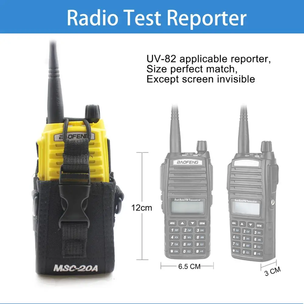 Taktische Radio Fall Halter Nylon Tragen Fall Für Baofeng UV-5R UV-82 UV-888S UV-9R Walkie Talkie Zubehör für Jagd Camping