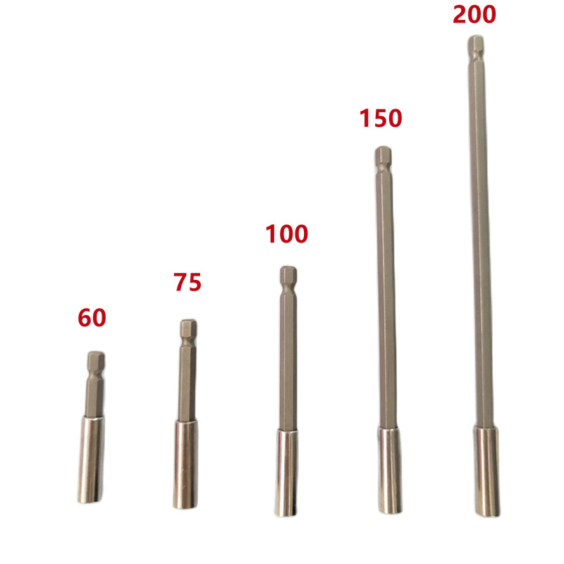 Vástago de varilla hexagonal de 60/100/150/200mm y 1/4 ", mango largo, soporte de punta de destornillador, juego de brocas de extensión, enchufe de herramienta manual de cambio rápido