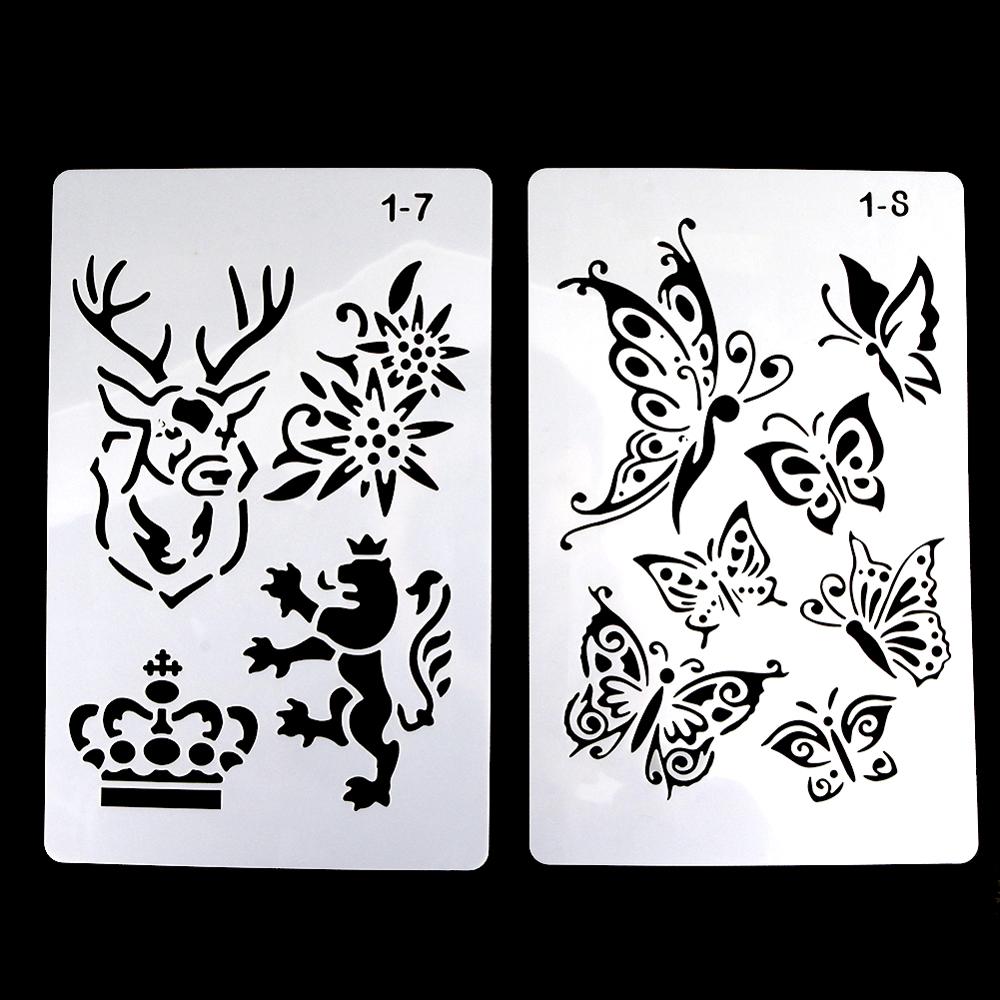 12 Thiết Kế Họa Tiết Chữ Bản Mẫu Tường Stencil Bình Bơm Phun Sổ Lưu Tô Màu Nổi Album Nhật Ký Tạp Chí Vẽ Chép Tiêu Bản