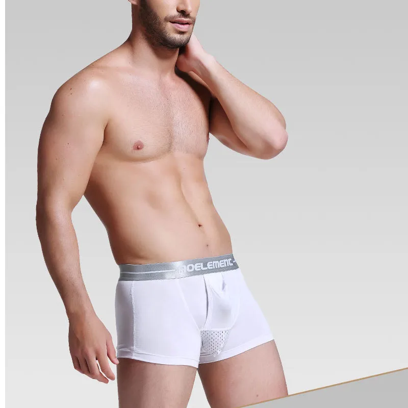 Ropa interior para hombre, función de bolsa de soporte para escroto, boxers separados convexos en modal u