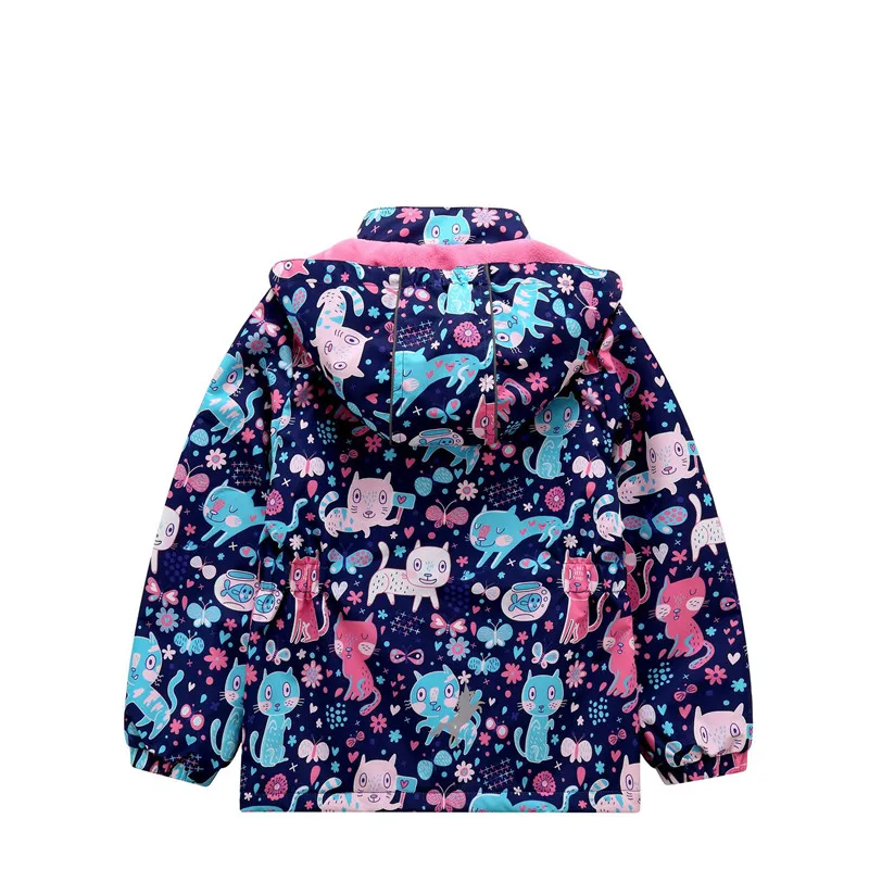 Jaket Anak Anak Musim Semi Musim Gugur Baru Jaket Tahan Air Tahan Angin Bayi Perempuan Mantel Reflektif Jaket Bulu Kutub Bagian Dalam Dua Dek