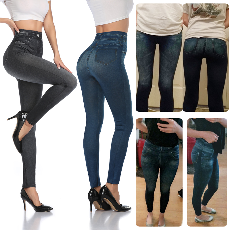 Hoa Hậu Moly Thời Trang Ôm Dáng Quần Legging Nữ Giả Jean Denim Quần Legging Gợi Cảm In Hình Mùa Hè Quần Legging Áo Quần Bút Chì Quần Tập Thể Dục