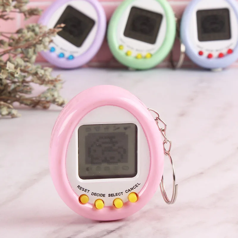 Tamagotchi Mini Elektronik Hewan Peliharaan Virtual 90S Nostalgia Jaringan Virtual Mainan Hewan Peliharaan Hadiah Gantungan Kunci Lucu Mainan Hewan Peliharaan Hadiah Natal