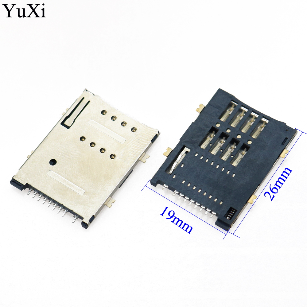 YuXi 10 stücke Sim-karte Anschluss 9Pins Selft Push-Typ für Tablet PC SIM Halter Tray sim karte buchse 8 + 1P