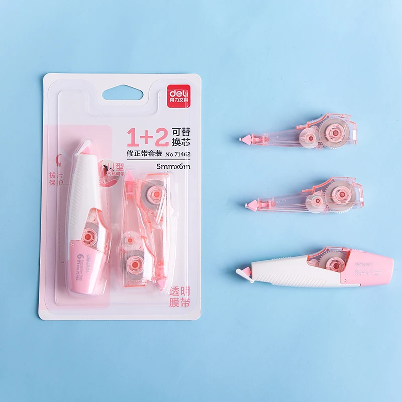 Mohamm 2 + 1 5Mm * 6M Trắng Ra Hiệu Chỉnh Băng Bút Có 2 Nạp Lại Bộ Trường Văn Phòng đồ Dùng Văn Phòng Phẩm