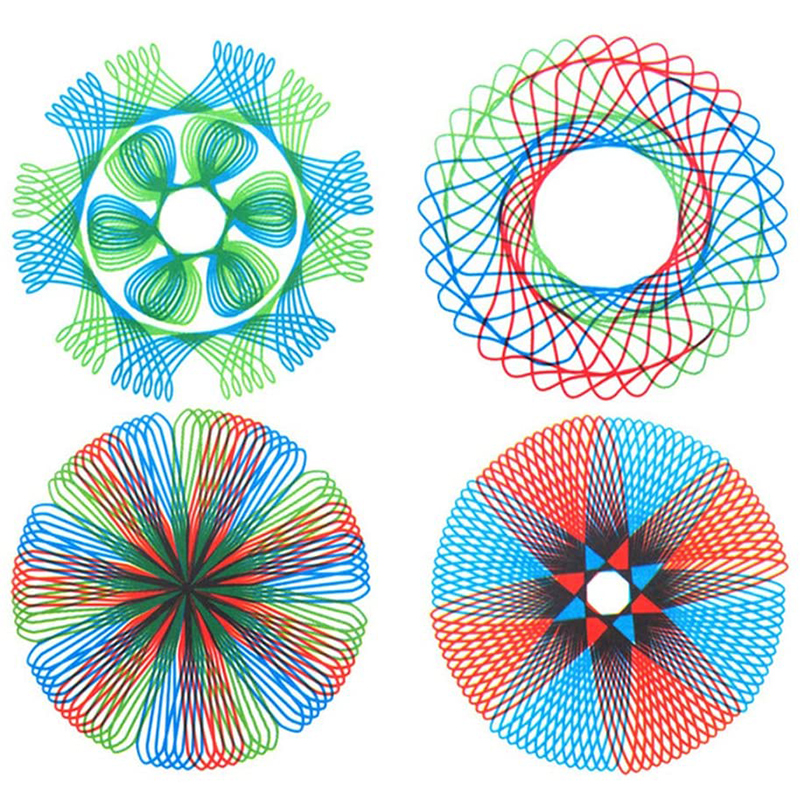 Juego de juguetes de dibujo de espirógrafo, 22 Uds., engranajes entrelazados, ruedas, pintura, accesorios de dibujo, juguete educativo creativo, espirógrafos