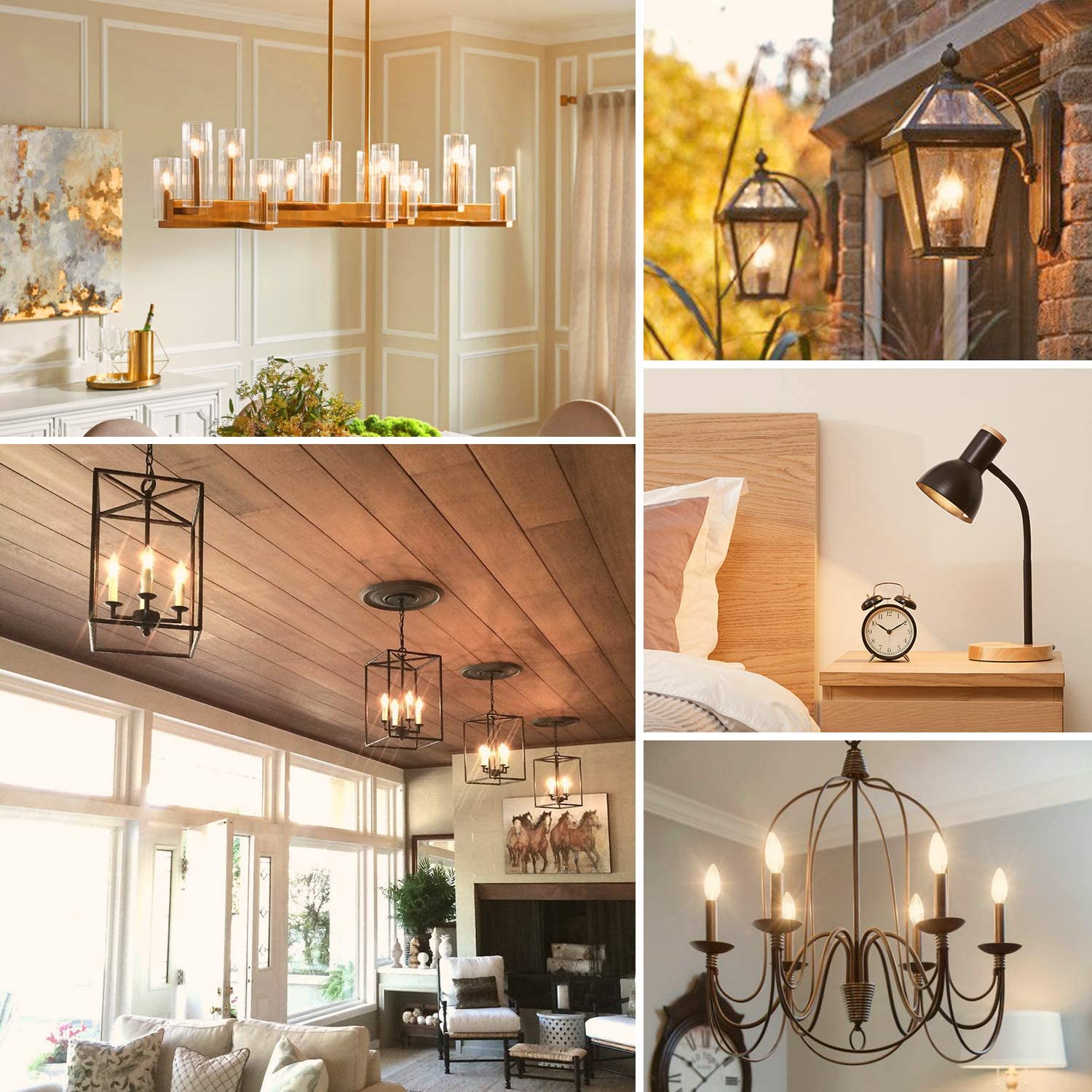 C35 6W Dimmbare Led-lampe E12 E14 Filament Kerze Glühbirne 2700k 6000k Kalt Warm Weiß Edison retro Kandelaber Antike Led Lampe