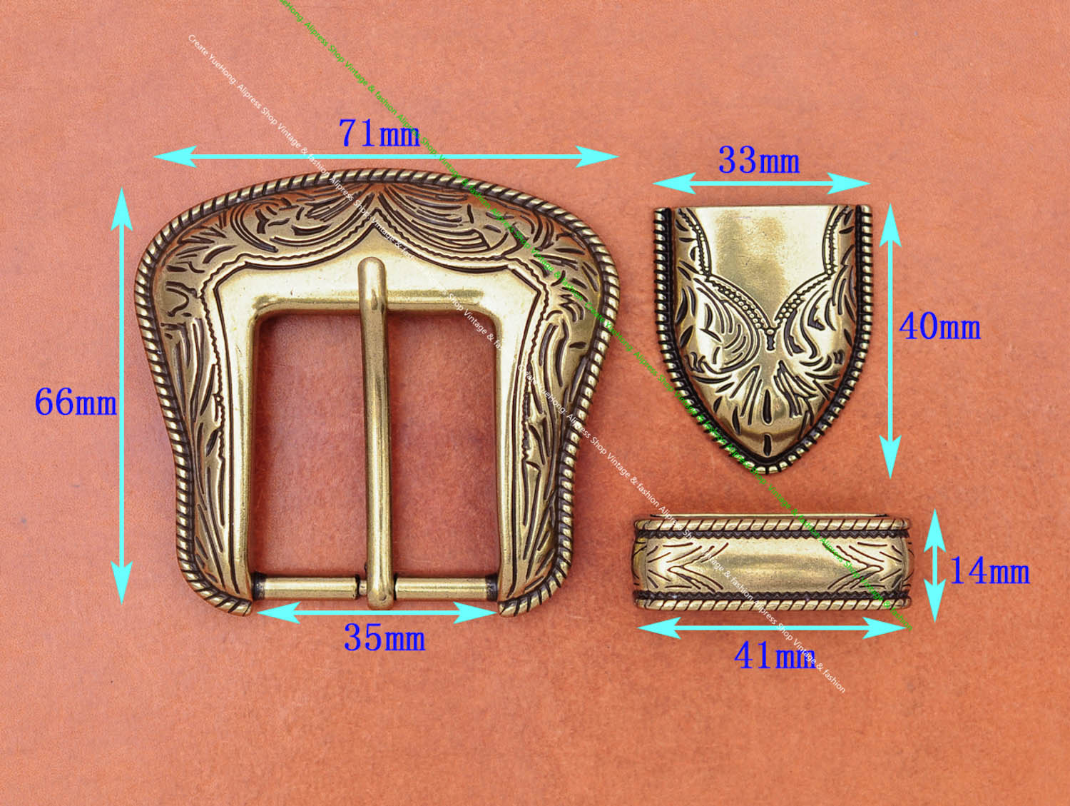 3 шт./комплект, резная застежка для джинсов, ремня 35 мм